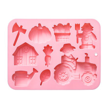 Farm Theme Silicone Molds For Dessert Chocolate Baking-Pink
