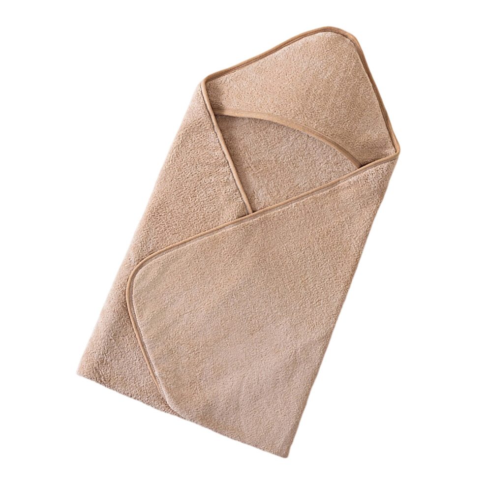 Baby Hooded Bath Towel Breathable Baby Capes Quick Drying- Brown