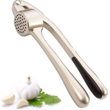 Knoflookpers, roestvrijstalen knoflookpers, ergonomische handgreep, vaatwasmachinebestendig, voor thuis, restaurant, keuken, brons
