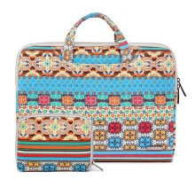 Housse en toile pour ordinateur portable 15,6 pouces - YIKXIULF - Style bohème - Résistante aux chocs et à l'eau