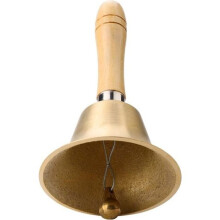 Table bell, 8cm multifunctional hand bell with wooden handle Musical instrument