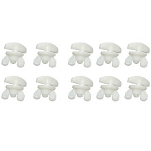 10Pcs White Plastic Curtain Rails Brackets End Stoppers Curtain