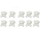 10Pcs White Plastic Curtain Rails Brackets End Stoppers Curtain 1
