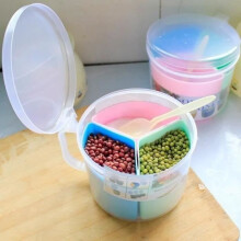 Boîte de rangement - Pot à épices - Rond - Multifonctionnel - 10 x 12 cm - Plastique