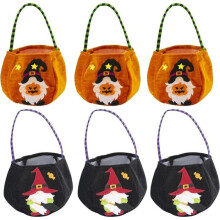 6-delige Halloween-snoepzakjes of goodiebags, niet-geweven Halloween-zakjes, Halloween-snoepemmers, traktatie-emmers, navulemmer[828]