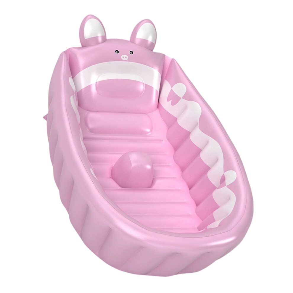 Portable Bathtub Baby Bath Tub Cartoon Animal Pattern-piggy