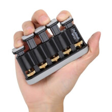 Finger Trainer - MFX5 - Adjustable Force - Variable Tension - Guitar and Piano - Gray