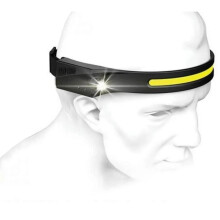 Oplaadbare LED-hoofdlamp, krachtige waterdichte USB 1200mAh COB XPE-zaklamp met 5 standen voor hardlopen en kamperen.