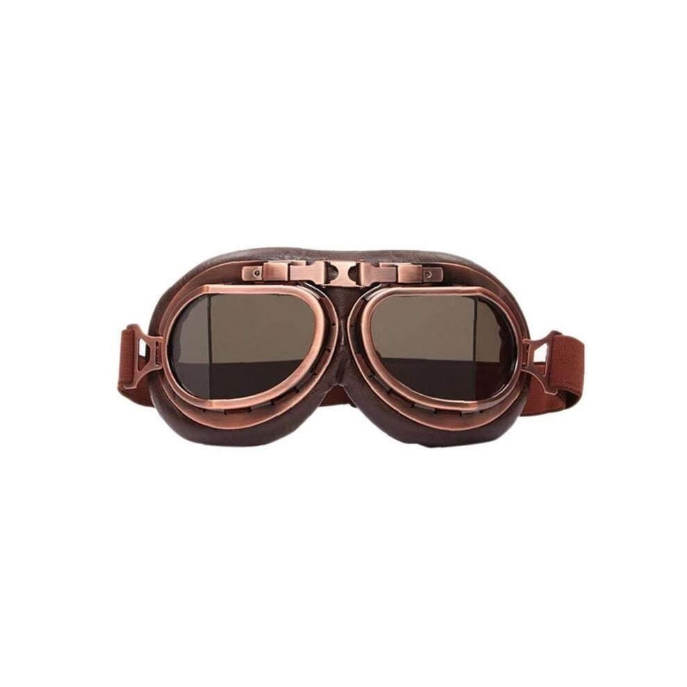 Adult Motorcycle Goggles, Biker Style Steampunk Motorcycle Helmet Sunglasses, Vintage Steampunk Eyewear For Outdoor Sports And Motorcycling Light 9149891854352