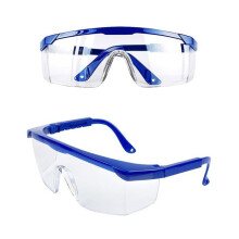 Safety glasses, 2-pack, anti-fog glasses, blue frame, UV protective glasses for children and adults with PC and lens