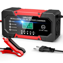 Akkuladegerät – AIMOONSA – 10 A 12 V – Kompatibel mit LiFePO4/GEL/AGM – LCD-Bildschirm & Reparaturmodus