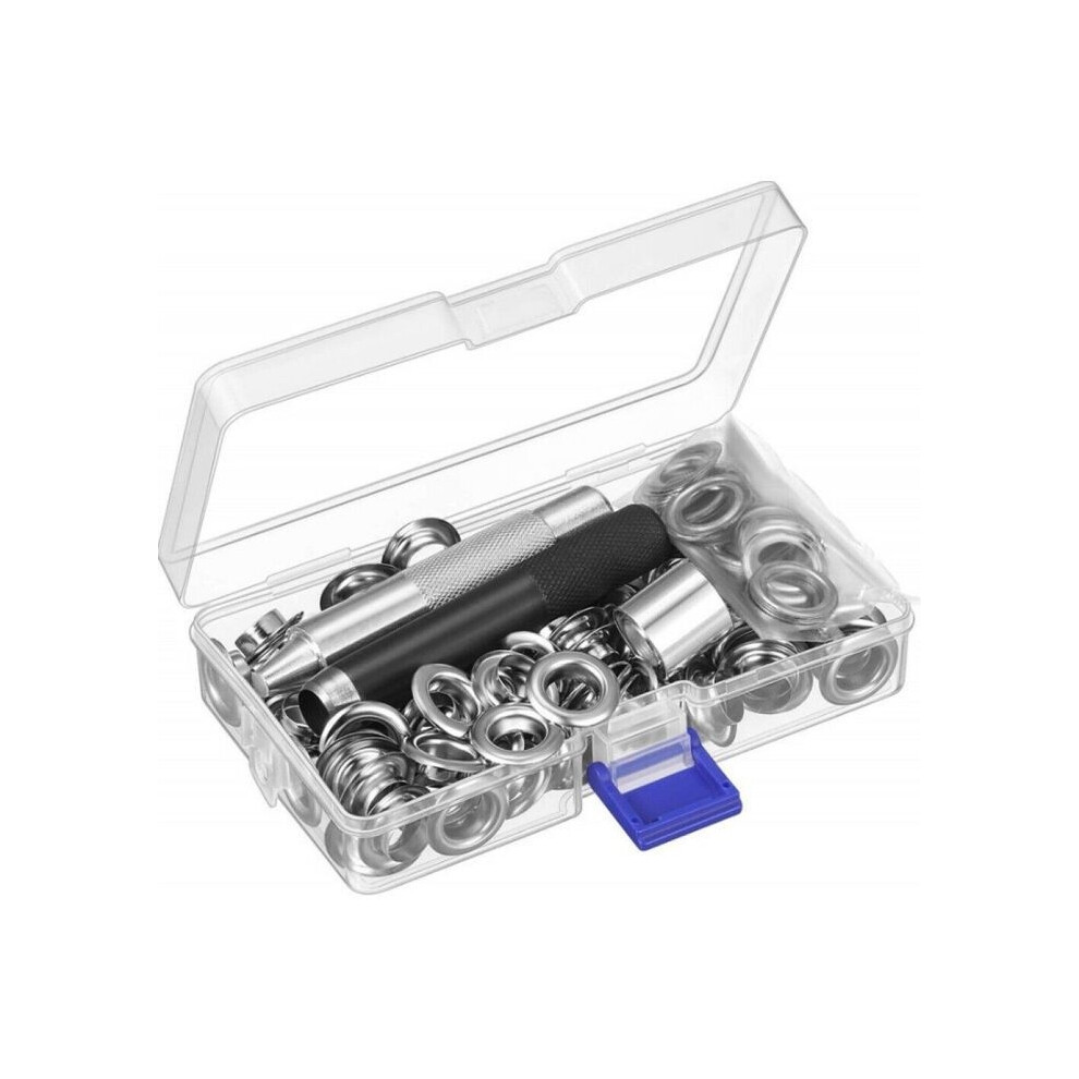 Pack Of 100 Round Eyelets (12-20 Mm) With Eyelet Pliers For Garden Tarpaulins, Trucks 9149891864658