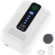Leistungsstarke und leise Kompakt-USB-Luftpumpe für Aquarien, Hydrokulturteiche und Außenaquarien, USB-Ladefunktion