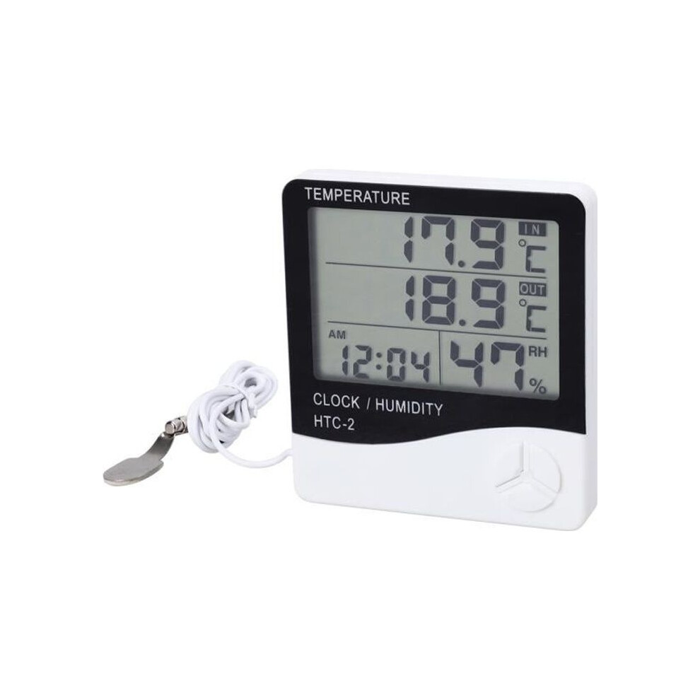 Digital Lcd Indoor Thermometer Hygrometer Humidity Tester Clock Gift Nf 9149891866324