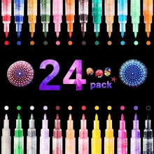 Acrylverfmarkers - 24 kleuren - Voor kinderen