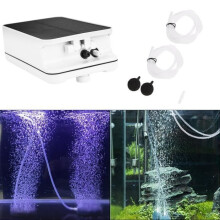 Wasserdichte, solarbetriebene Sauerstoffbelüfterpumpe für Aquarien, Freibäder und Teiche.