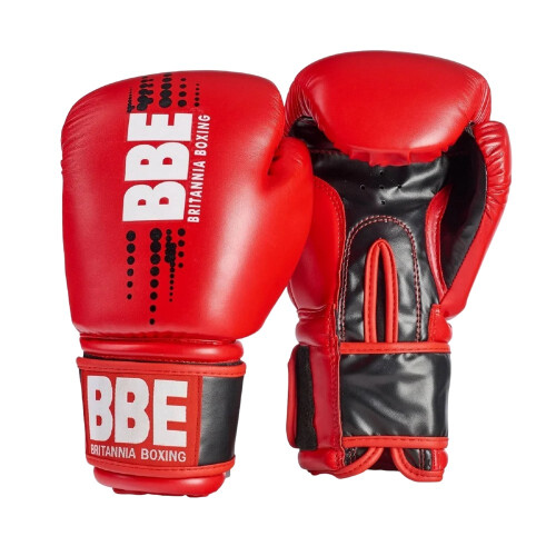 (12oz, Black/Red) BBE Unisex Adult Boxing Club FX Boxing Gloves