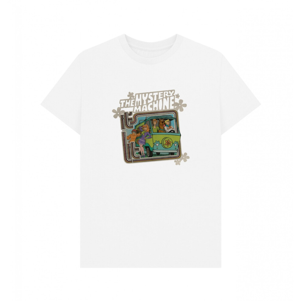 Scooby Doo (Xl, ) Unisex Adult Mystery Machine Graphic T-Shirt White