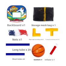 (Four Ball)Aro de baloncesto desmontable portátil interior exterior deporte tiro juguete para niños