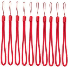 20-teiliges Lanyard-Set mit Handschlaufe für Mobiltelefon, USB-Stick, MP3-Player, MP4-Player, Minikamera – rot