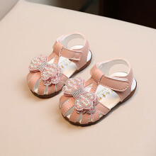 (Pink,17)Chaussures de marche bébé bambin avec matière cuir pour mode active enfant