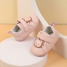 (Pink,16)Chaussures bébé dessin animé en cuir bambin avec sangle pour intérieur et extérieur