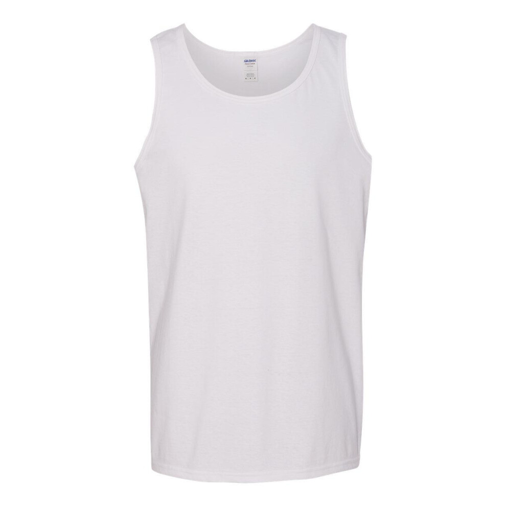 Gildan (M, White) Heavy Cotton Tank Top