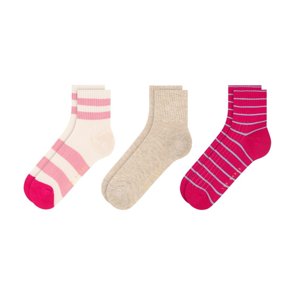 Ted Baker Womens/Ladies Bamboo Trainer Socks (Pack Of 3)