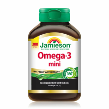 Jamieson Omega-3 Mini Softgels, Natural Lemon - 300 Count