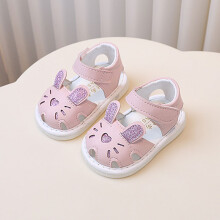 (Pink,16)Chaussures bébé bambin avec motif dessin animé et fermeture boucle à porter été