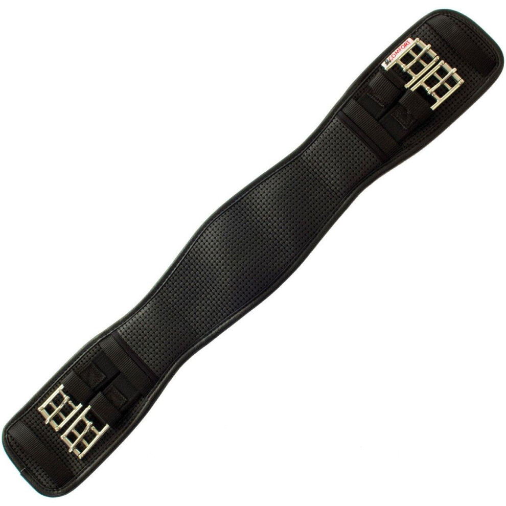 Hycomfort (28In, ) Waffle Dressage Girth With Elasticated Ends Black