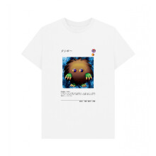 (S, White) Yu-Gi-Oh! Unisex Adult Kuriboh T-Shirt