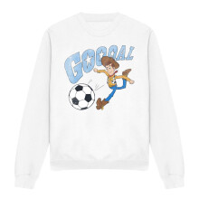(S, White) Toy Story Unisex Adult Goal Woody Sweatshirt