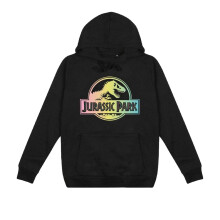 (L, Black) Jurassic Park Womens/Ladies Gradient Logo Hoodie