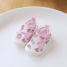 (Pink,16)Chaussures bébé été maille semelle souple avec style dessin animé pour bambin promenades jeu