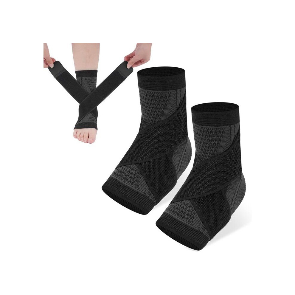 Aihontai Black Ankle Brace, Size Xl, Support For Sprains And Plantar Fasciitis,