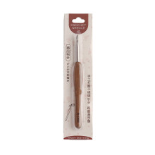 Ergonomic Wooden Handle Crochet Hook Stainless Steel-Ostyle