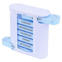 Pillendoosje - Medicijndoos - Pillendoos voor 7 dagen x 4 keer per dag - Gemakkelijk medicijnbeheer - Wit