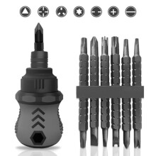 Ratchet Screwdriver Set - ZVD - Magnetic Slotted Phillips - Dual-Purpose Screwdriver