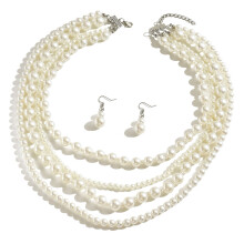 Vintage Layering Pearls Necklace Adjustable Length-Section 6