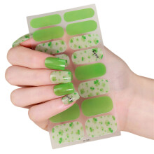 Festive Nail Stickers With Shamrock Designs Great For-ZE0981