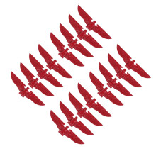 16Pcs Red Metal Car Decals Eagle Design Durable Auto Exterior Stickers