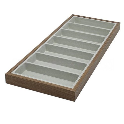 Sturdy Wood Multiple Pair Sunglass Holder Showcases 7-Gray