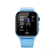 (Blue) Smart Watch SOS Video Call Sim Card HD Camera Waterproof Child Watch for Boys Girls Support Earphone