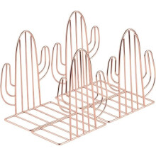 Serre-livres - Métal - Motif cactus - Or rose - 2 paires