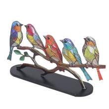 KEENSO Metallvogel-Kunstornamente, Vogelstatue, Dekoration der Metallvogel-Serie, Fidget-Toy-Kunstornamente