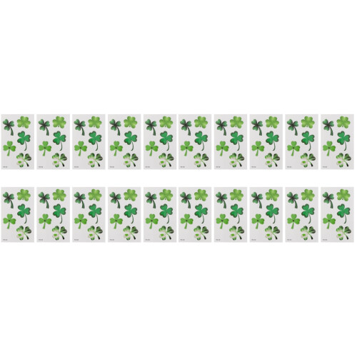 20Sheets Multi Color Kids Decals Four-Leaf Pattern Temporary Stickers