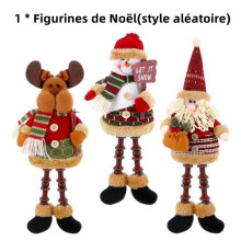 Weihnachtsfiguren – Dekoration – Plüsch – 3 Ausführungen – Gemischt – Langbeinig