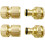 Set van 4 messing waterslangkoppelingen, 1/2 en 3/4 inch buitendraad 1