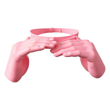Creatieve handvorm zonneschermhoed hoofddeksel met-Roze